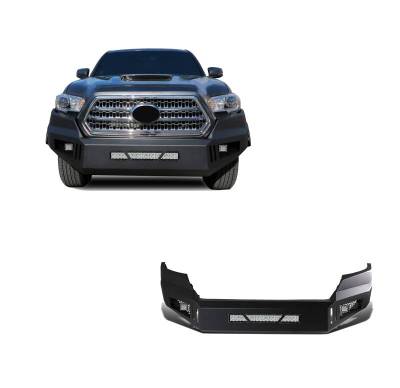 Black Horse Off Road - Armour Heavy Duty Front Bumper Kit-Matte Black-2016-2023 Toyota Tacoma|Black Horse Off Road