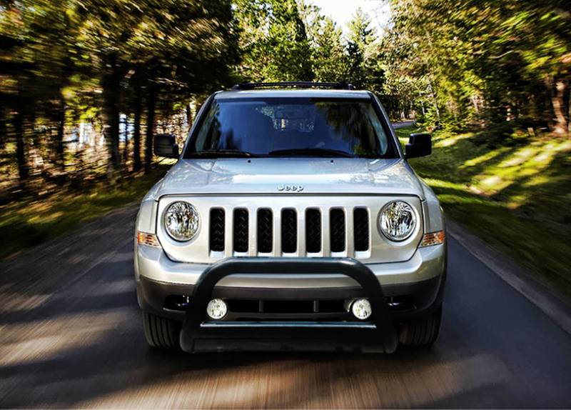 Bull Bar BB080800ASP Black with Black Skid Plate Jeep Patriot Jeep