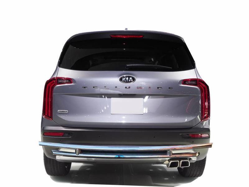 Black Horse fit 2021 KIA Telluride STAINLESS Double Layer Rear Bumper