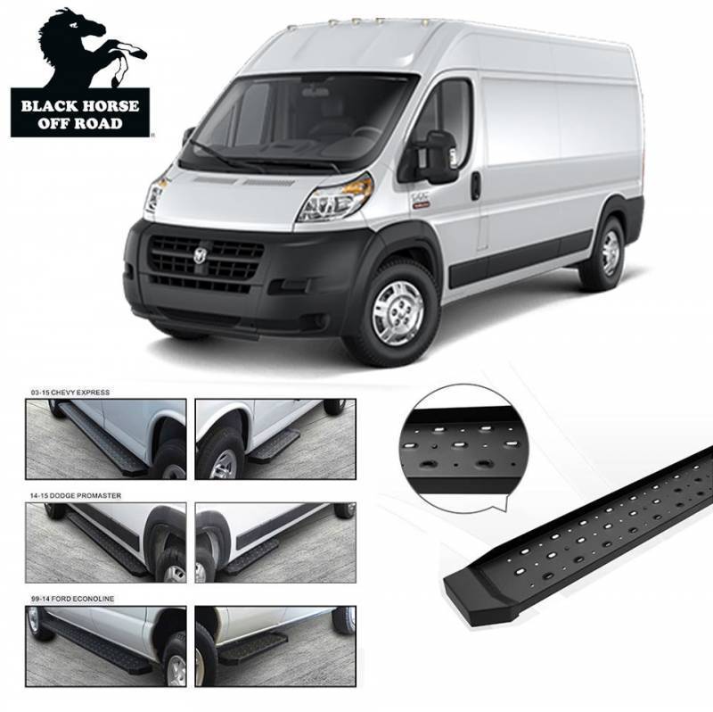 RATTLER STEEL RUNNING BOARD FOR 1422 DODGE PROMASTER VAN 118" WHEEL BASE