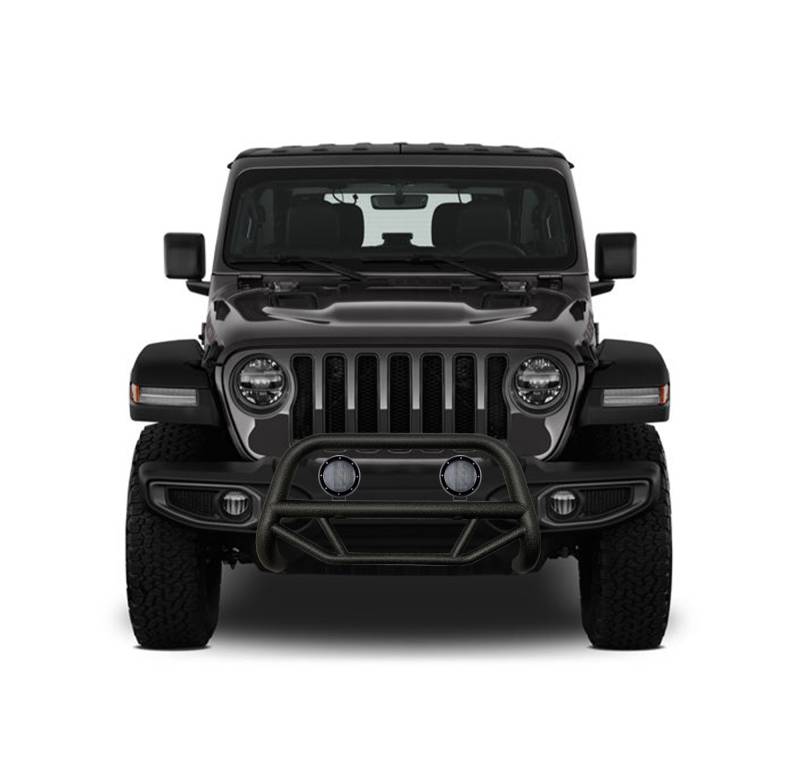 Black Horse Max T Bull Bar Kit Textured Black Fit 2010-2017 Jeep Wrangler