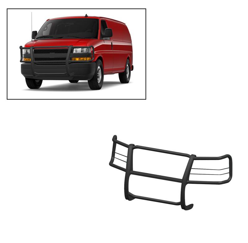 Black Horse Grille Guard Modular Black fit 2015-2022 Chevrolet Express Van