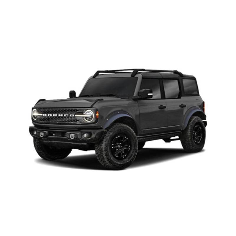 thumbnail interactive-video image 1 of Auto-summer Black Fender Flares For 2021-2023 Ford Bronco – Set Of 4 Front & Rear, 33"L X 4"W, Clip-On 1 of 3