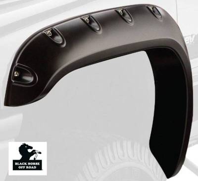 Black Horse Off Road - N | Fender Flares | Black | Bolt-Head Style | FF-NITI02-SM-PKT