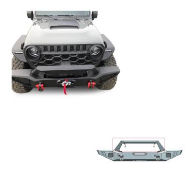 Black Horse Off Road - B | Armour Front Bumper | Black | AFB-WR19