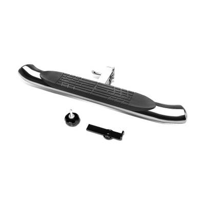 Black Horse Off Road - H | 4'' OVAL Hitch Step Rear Bumper Guard | Stainless Steel | HS36OVSS