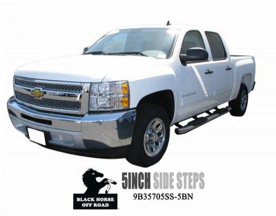 Black Horse Off Road - F | Extreme Side Steps | Stainless Steel