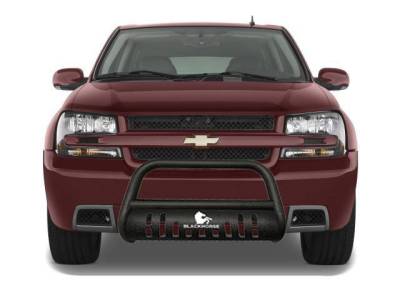 Black Horse Off Road - A | Textured Bull Bar with Skid Plate | Black | CBT-B181SP