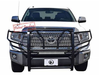 Black Horse Off Road - D | Rugged Heavy-Duty Grille Guard Kit | Black | With 20in LED Light Bar