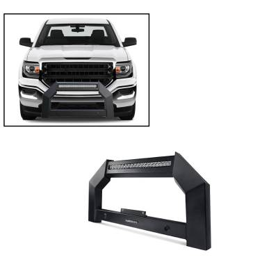 Black Horse Off Road - A | Armour LED Bull Bar | Matte Black | AB-GM11 | With 20in LED Light Bar