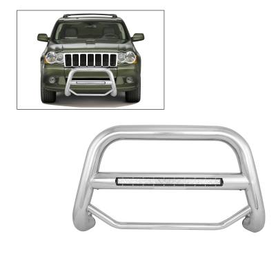 Black Horse Off Road - A | Max Beacon Bull Bar | Stainless Steel | MAB-JEB9106S