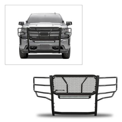 Black Horse Off Road - D | Rugged Heavy - Duty Grille Guard KIT | Black | with 20" LED Bar