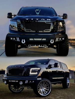 Armour Heavy Duty Front Bumper Kit | Matte Black | AFB-NITI-KIT