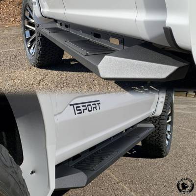 Taking Every Step in Style with Armour Running Boards on Ford F150. ???????? #FordTruckLife #RuggedElegance Armour Heavy Duty Steel Running Boards | Black | AR-FOF291