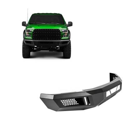 Black Horse Off Road - Armour Heavy Duty Front Bumper-Matte Black-2015-2020 Ford F-150|Black Horse Off Road