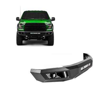 Black Horse Off Road - Armour Heavy Duty Front Bumper Kit-Matte Black-2015-2017 Ford F-150|Black Horse Off Road
