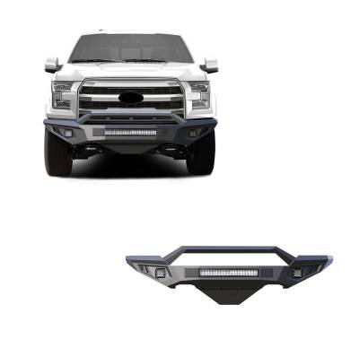 Black Horse Off Road - Armour II Heavy Duty Front Bumper Kit-Matte Black-2015-2017 Ford F-150|Black Horse Off Road