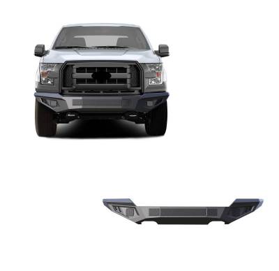 Black Horse Off Road - Armour II Heavy Duty Front Bumper-Bumper Only-Matte Black-2015-2017 Ford F-150|Black Horse Off Road