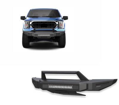 Black Horse Off Road - Armour II Heavy Duty Modular Front Bumper Kit-Matte Black-2021-2023 Ford F-150|Black Horse Off Road