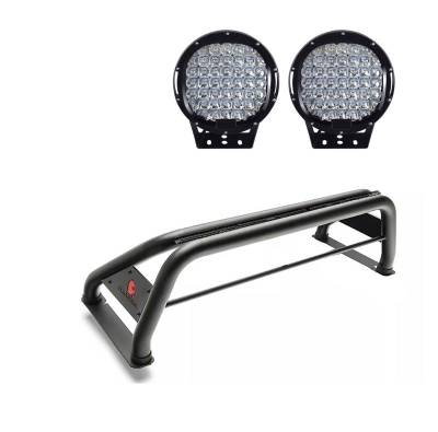 Black Horse Off Road - Classic Roll Bar With Set of 9" Black Round LED Light-Black-Colorado/Canyon/Tacoma|Black Horse Off Road