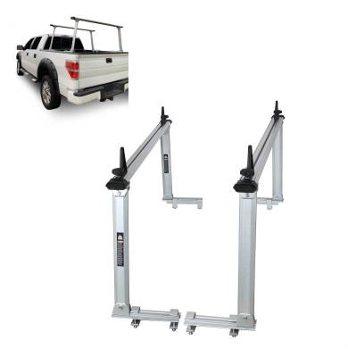 Black Horse Off Road - Summit Commercial Ladder Bed Rack-Silver-Trucks|Black Horse Off Road