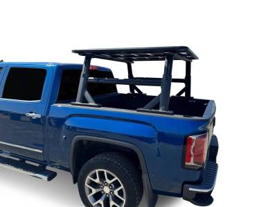 Black Horse Off Road - Spike Extendable Truck Bed Rack With Cross Bar & Platform Tray-Black- Colorado/Nissan Frontier/Ford Ranger/Toyota Tacoma/Jeep Gladiator|Black Horse Off Road