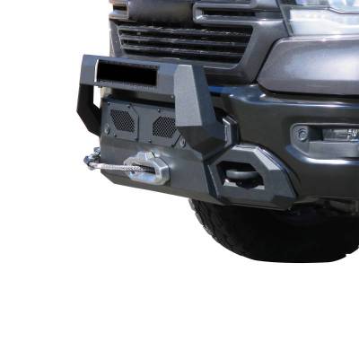 Black Horse Off Road - Armour III Heavy Duty Front Winch Bumper-Textured Black-2019-2023 Ram 1500|Black Horse Off Road