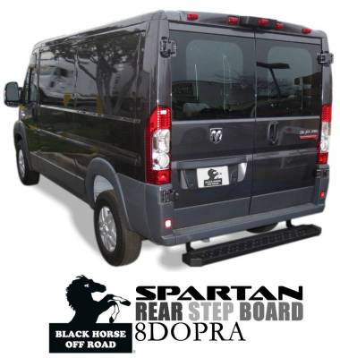 Black Horse Off Road - SPARTAN Rear Step Board-Black-2014-2025 Ram Promaster 1500/2014-2025 Ram Promaster 2500/2014-2025 Ram Promaster 3500|Black Horse Off Road