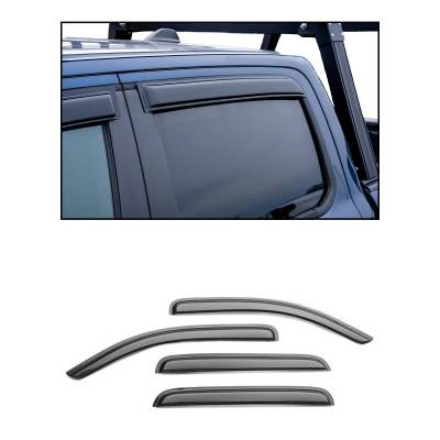 Black Horse Off Road - Black Horse Off Road [BHOR] |Tape On Rain Guard/Wind Deflectors|Chevrolet/GMC C1500/C2500/C3500/K1500/K2500/K3500, Chevrolet Tahoe, GMC Yukon, Cadillac Escalade, Chevrolet Suburban 1500 |Smoke,4Pcs|#140405