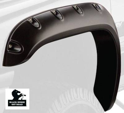Black Horse Off Road - FENDER FLARES RIVETED Style-Black-2012-2015 Toyota Tacoma|Black Horse Off Road