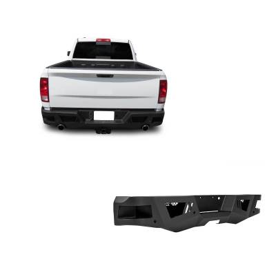 Black Horse Off Road - ARMOUR Heavy Duty Rear Bumper-Matte Black-2009-2018 Ram 1500/2010-2024 Ram 2500-3500/2019-2024 Ram 1500 Classic|Black Horse Off Road