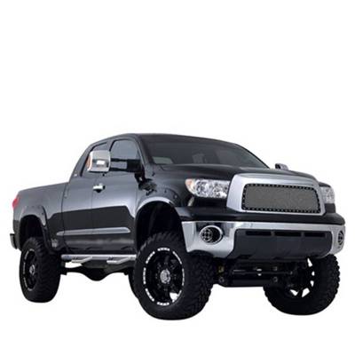 Black Horse Off Road - FENDER FLARES RIVETED Style-Black-2007-2013 Toyota Tundra|Black Horse Off Road