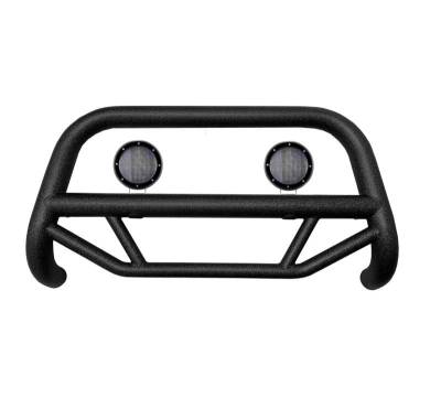 Black Horse Off Road - MAX T Bull Bar With Set of 5.3".Black Trim Rings LED Flood Lights-Textured Black-2015-2022 GMC Canyon/2015-2022 Chevrolet Colorado|Black Horse Off Road