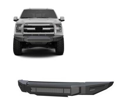 Black Horse Off Road - ARMOUR II Heavy Duty Modular Front Bumper-Bumper Only-Matte Black-2015-2017 Ford F-150|Black Horse Off Road
