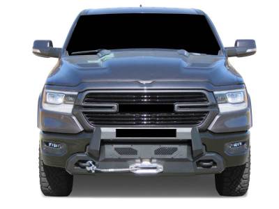 Black Horse Off Road - ARMOUR III Heavy Duty Front Winch Bumper-Textured Black-2019-2024 Ram 1500|Black Horse Off Road