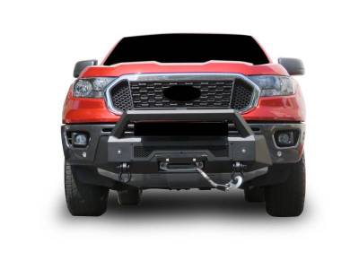 Black Horse Off Road - ARMOUR III Heavy Duty Front Winch Bumper-Textured Black-2019-2023 Ford Ranger|Black Horse Off Road
