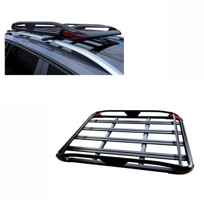 Black Horse Off Road - Black Horse | TRAVELER Aluminum Roof Mounted Cargo Basket Rack | 55"x39"x6" | Black | Compatible with cars trucks SUVs | TR-RB5539