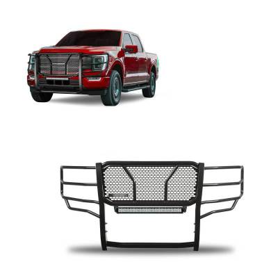 Black Horse Off Road - RUGGED HD Grille Guard Kit-Black-2021-2024 Ford F-150|Black Horse Off Road