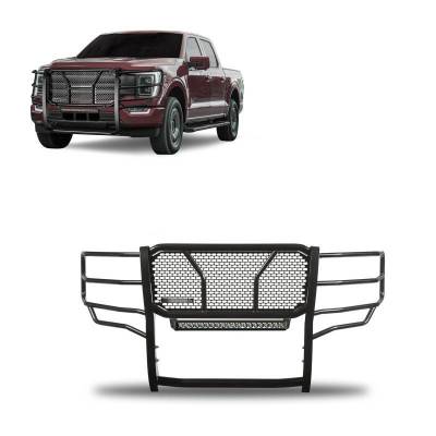 Black Horse Off Road - RUGGED HD Grille Guard Kit-Black-2021-2024 Ford F-150|Black Horse Off Road