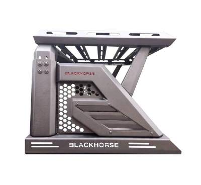 Black Horse Off Road - ARMOUR II Roll Bar Ladder Rack W/Basket-Black-2019-2024 Ford Ranger|Black Horse Off Road