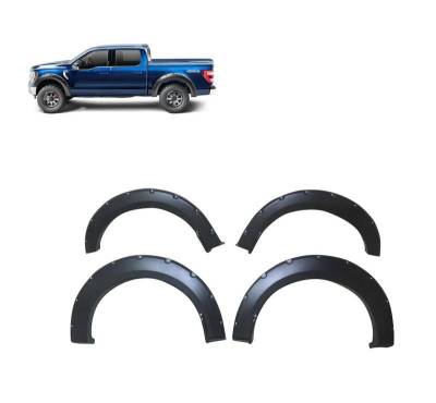 Black Horse Off Road - FENDER FLARES RIVETED Style-Black-2018-2021 Ford F-150|Black Horse Off Road