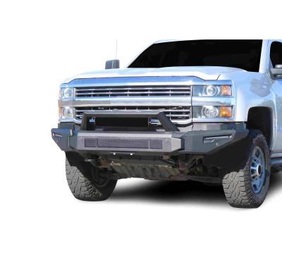 Black Horse Off Road - ARMOUR II Heavy Duty Modular Front Bumper-Matte Black-2015-2019 Chevrolet Silverado 2500 HD/2015-2019 Chevrolet Silverado 3500 HD|Black Horse Off Road