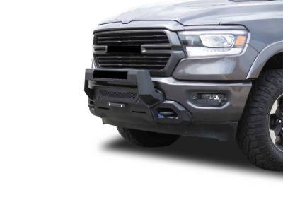 Black Horse Off Road - ARMOUR III Light Duty Front Bumper-Textured Black-2019-2024 Ram 1500|Black Horse Off Road