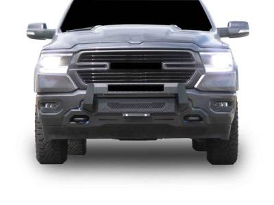 Black Horse Off Road - ARMOUR III Light Duty Front Bumper-Textured Black-2019-2024 Ram 1500|Black Horse Off Road