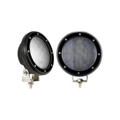 Black Horse Off Road - Set of 5.3" Round Flood-Black Trim Ring-Universal |Black Horse Off Road