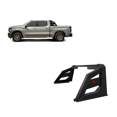 Black Horse Off Road - ARMOUR Roll Bar-Matte Black-Chevrolet/GMC Silverado/Sierra 1500/2500 HD/3500/3500 HD, Ford F-150, Dodge/Ram 1500/2500/3500, Ram 1500/2500/3500, Toyota Tundra|Black Horse Off Road