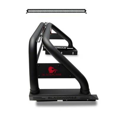 Black Horse Off Road - CLASSIC Roll Bar With 40" LED Light Bar-Black-2005-2024 Toyota Tacoma|Black Horse Off Road