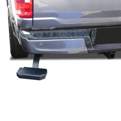 Black Horse Off Road - RETRACTABLE Truck Bed Corner Step-Black-2021-2024 Ford F-150/2022-2023 Ford F-150 Lightning EV|Black Horse Off Road