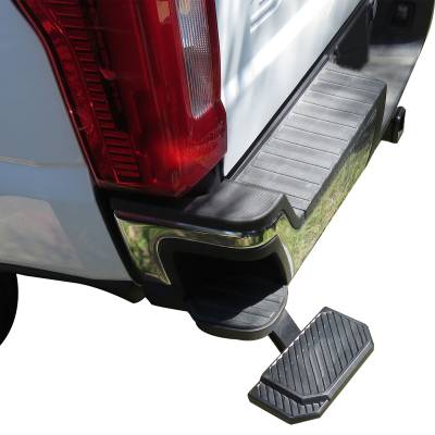 Black Horse Off Road - RETRACTABLE Truck Bed Corner Step-Black-2023-2024 Ford F-250 Super Duty|Black Horse Off Road