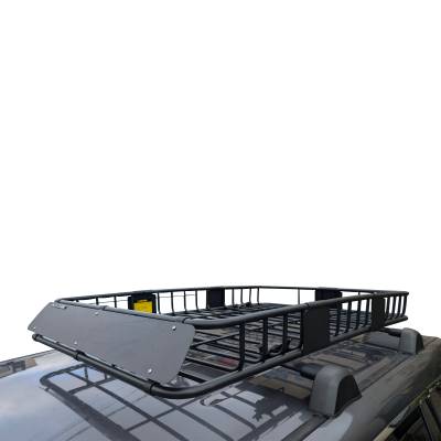 Black Horse Off Road - Black Horse 64"x39"x6" Outdoor VOYAGER Roof Top Cargo Basket, Heavy Duty Weather Resistant Luggage & Camping Gear Storage for Car, Truck or SUV Transport, 200 lbs capacity.